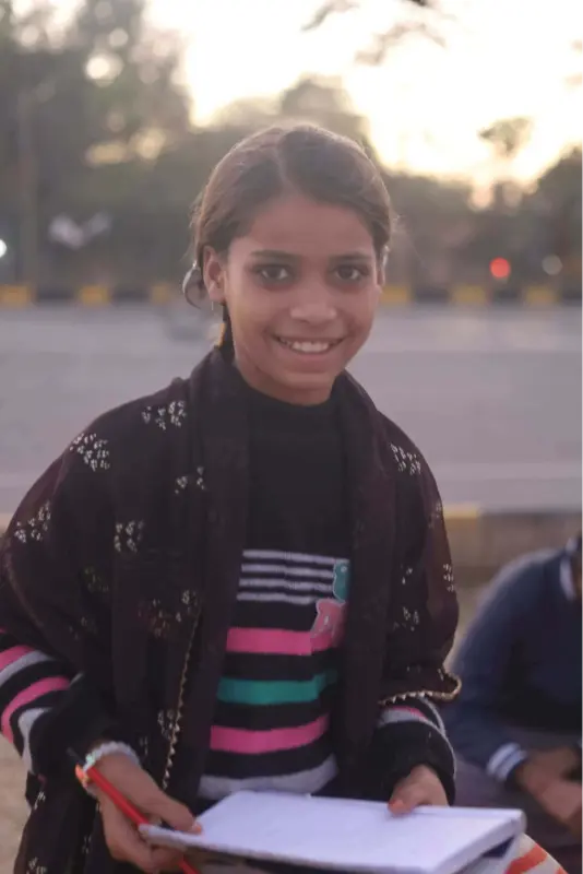 Underprivileged children receiving free nutritious meals at Jaiti Foundation Jaipur